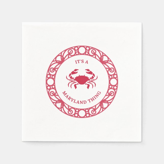 SERVIETTE EN PAPIER C'EST UNE CHOSE DE MARYLAND (CRABS) (Devant)