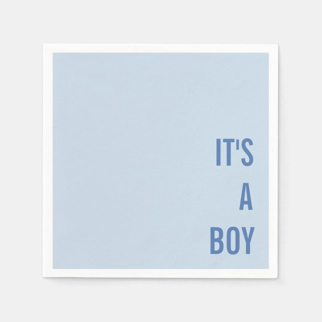 Serviette En Papier C'est une douche pour bébé garçon (Devant)