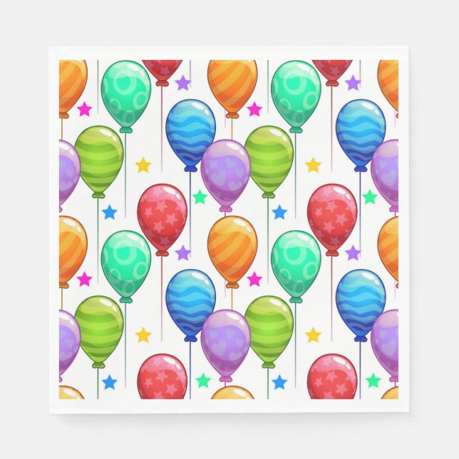 Serviette En Papier C'est une fête de ballons de fête (Devant)