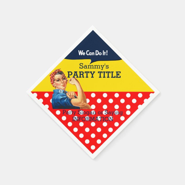 Serviette En Papier C'est votre Rosie Party Napkins Personnaliser ceci (Coin)