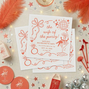 Serviette En Papier Cette épouse est une fête de Bachelorette de showg