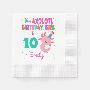Serviette En Papier Cette fille Axolotl est une salamandre amphibie 