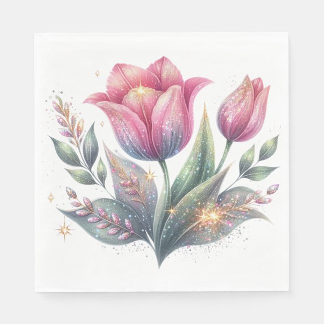 Serviette En Papier Cette magnifique fleur de Tulipe (Devant)