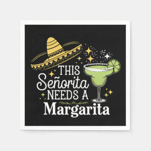 Serviette En Papier Cette Senorita a Besoin D'un Margarita Cinco De Ma