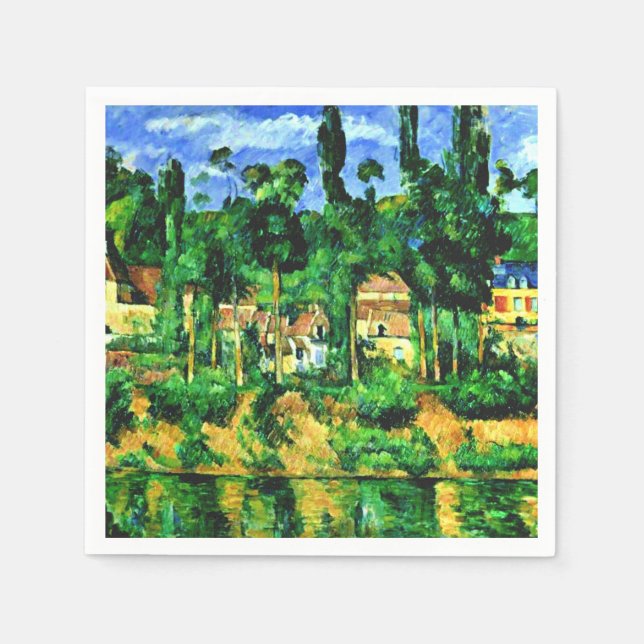 Serviette En Papier Cezanne - Château de Medan (Devant)