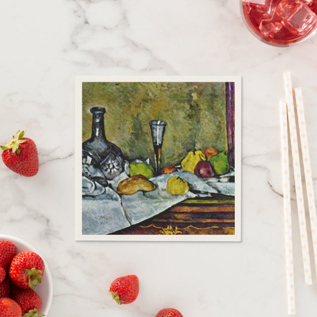 Serviette En Papier Cezanne - Dessert (En situation)