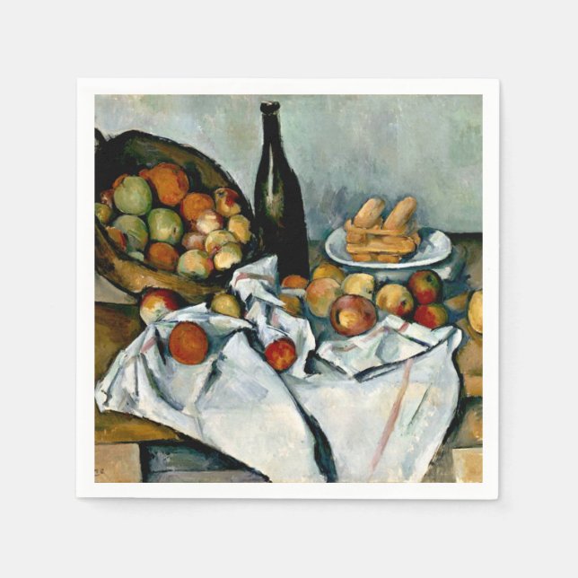 Serviette En Papier Cezanne - Panier de pommes (Devant)