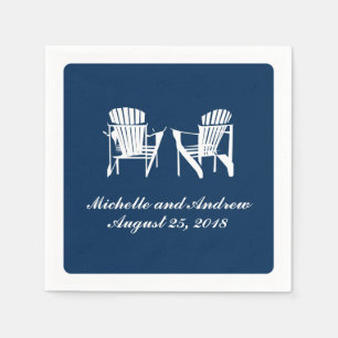 Serviette En Papier Chaises Adirondack MARIAGE