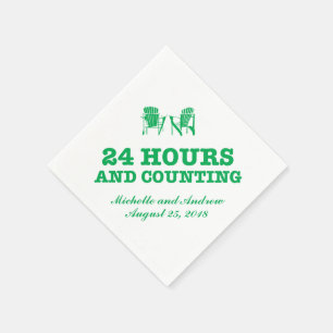 Serviette En Papier Chaises Adirondack Vert 24 Heures et Comptage