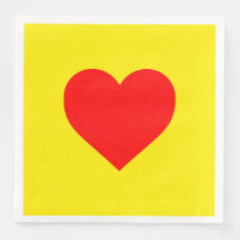 Chaleur de coeur rouge Jaune