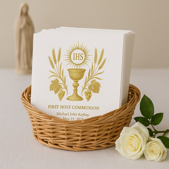 Serviette En Papier Chalice eucharistique de la première communion (Créateur téléchargé)
