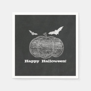 Serviette En Papier Chalk Citrouille Chalkboard Halloween Party