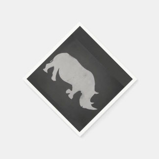 Serviette En Papier Chalk Rhino
