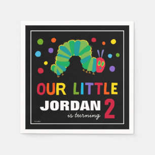 Serviette En Papier Chalkboard Hunt Caterpillar   Joyeux anniversaire