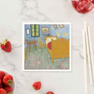 Serviette En Papier Chambre de Van Gogh à Arles - Classique Jaune & Bl