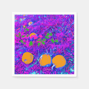 Serviette En Papier Champ Citrouille purplé dans le style Pop Art