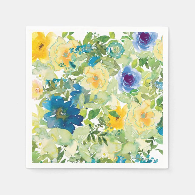 Serviette En Papier Champ de fleurs (Devant)