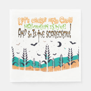 Serviette En Papier Champ de maïs hanté d'Halloween effrayant