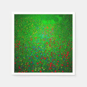 Serviette En Papier Champ de pavot Gustav Klimt