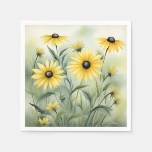 Serviette En Papier Champ fleur sauvage avec Susans à oeil noir