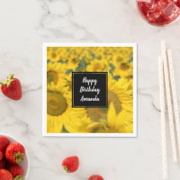 Champ jaune de tournesols Photographie Anniversair