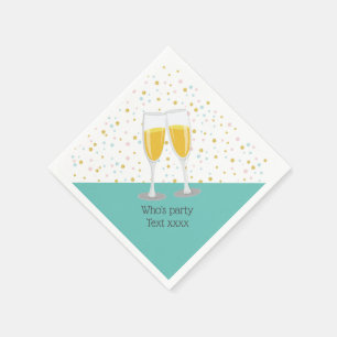Serviette En Papier Champagne Brunch et Bubbly applaudissent l'anniver