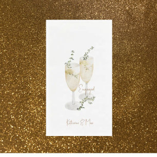Serviette En Papier Champagne Foliage Gold