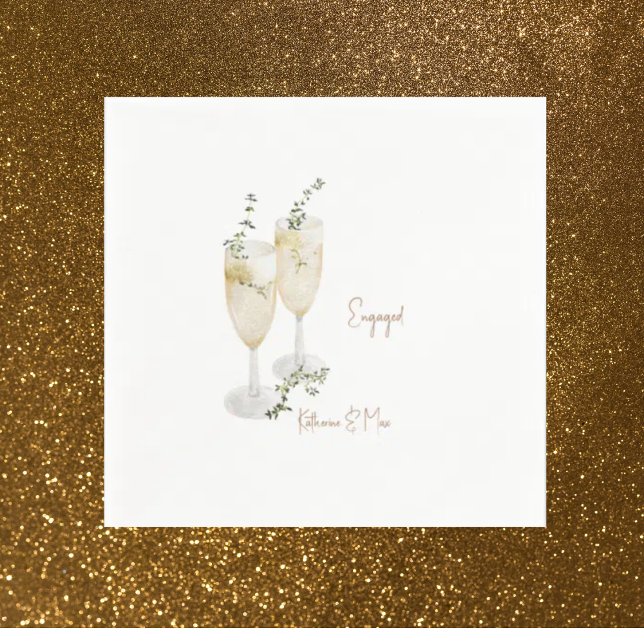 Serviette En Papier Champagne Foliage Gold (Créateur téléchargé)