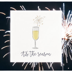 Serviette En Papier Champagne Sparkler