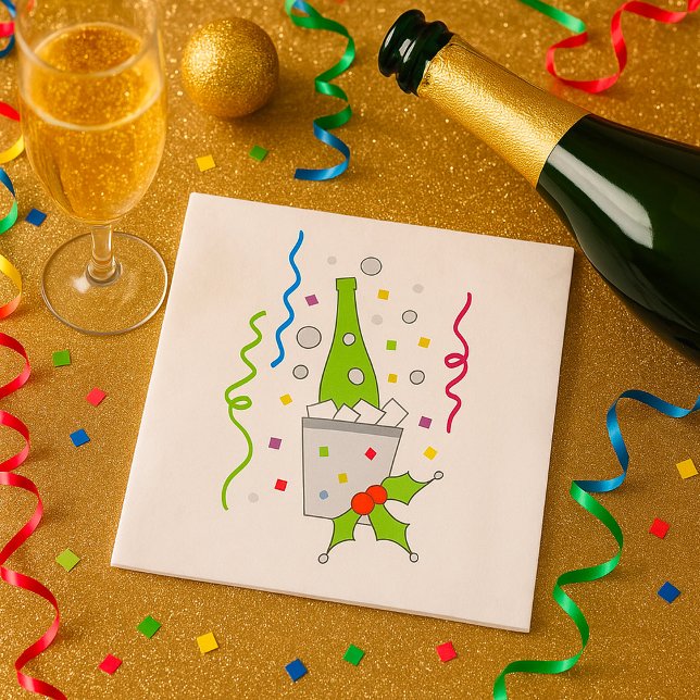 Serviette En Papier Champagne Sur La Glacée Chiller Naples (Créateur téléchargé)