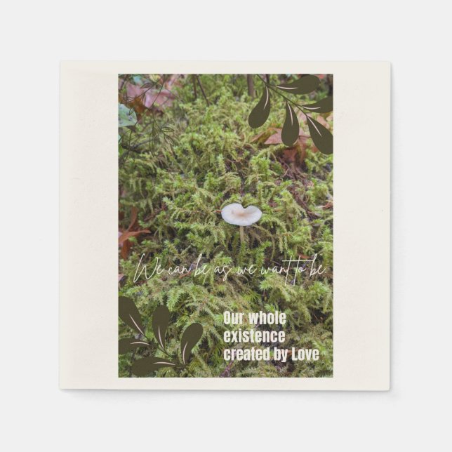 Serviette En Papier Champignon Belknap avec citation (Devant)