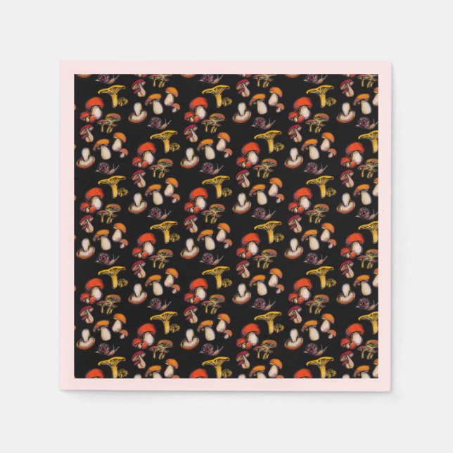 Serviette En Papier Champignons (Devant)