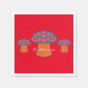 Serviette En Papier Champignons Amanita Rouge Thunder_Cove