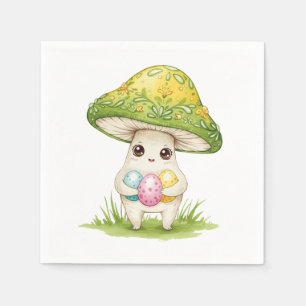 Serviette En Papier Champignons de Pâques mignons