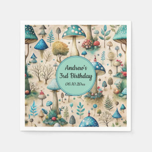 Serviette En Papier Champignons Fairyland fête d'anniversaire