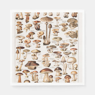 Serviette En Papier Champignons Vintage par Adolphe Millot