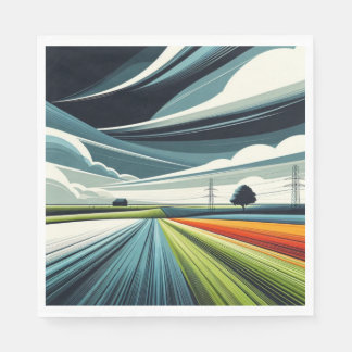 Serviette En Papier Champs de couleur