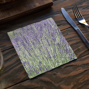 Serviette En Papier Champs de lavande violet Floral