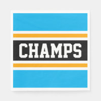 CHAMPS Sportif Ciel Lumineux Bleu Noir Jaune Strip