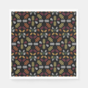 Serviette En Papier Changement saisonnier automne feuilles tombées