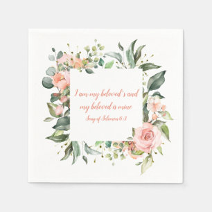 Serviette En Papier Chanson de Solomon My Beloved Mariage Napkins