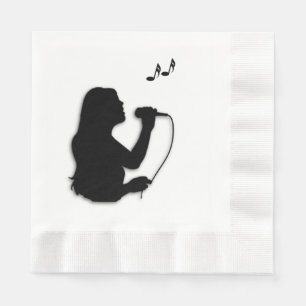 Serviette En Papier Chanteuse