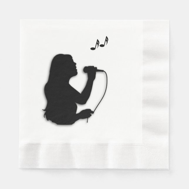 Serviette En Papier Chanteuse (Devant)