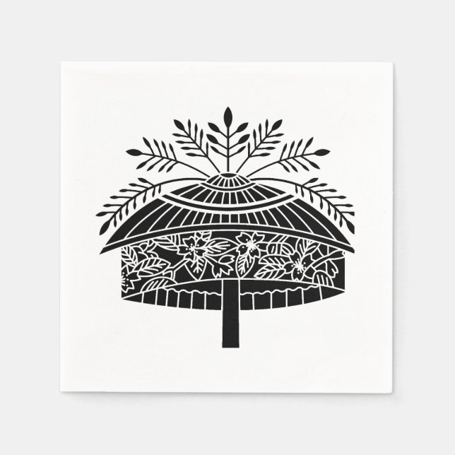 Serviette En Papier Chapeau de fleurs (Devant)