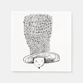 Serviette En Papier Chapeau de fleurs