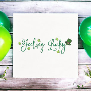 Serviette En Papier Chapeau de lutin Shamrock Chanceux St Patrick