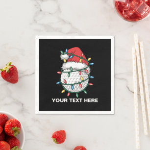Serviette En Papier Chapeau de Père Noël à balle de golf personnalisé 