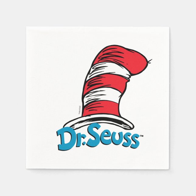 Serviette En Papier Chapeau Logo Dr. Seuss (Devant)