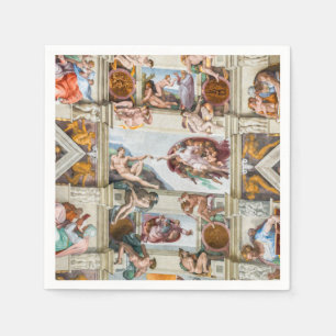 Serviette En Papier Chapelle Sixtine Michelangelo - Vatican, Rome, Ita