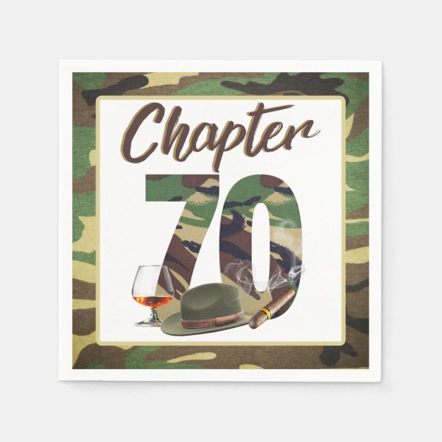 Serviette En Papier Chapitre 70 Camouflage de l'armée Hommes 70e anniv (Devant)